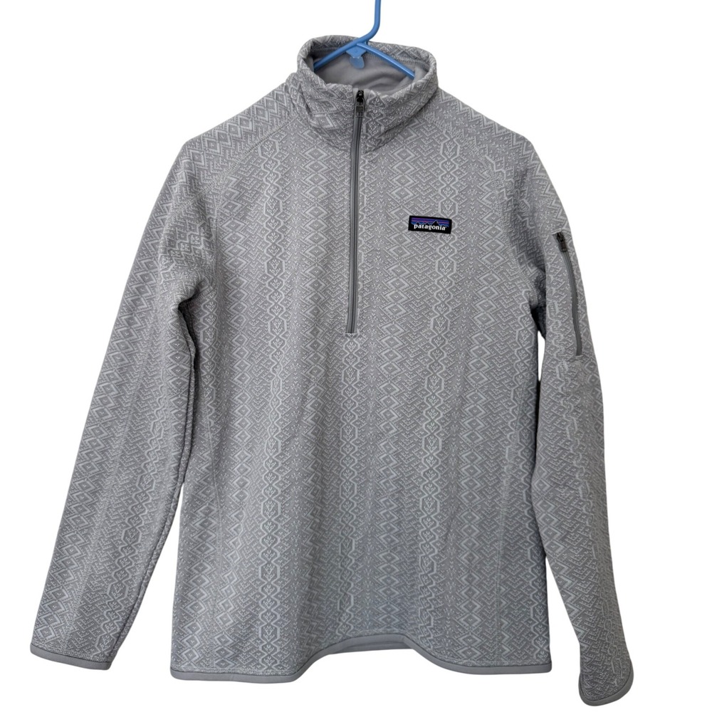 Patagonia Women's‎ Better Sweater Gray 1/4 Zip Pullover Sweater Size Medium
